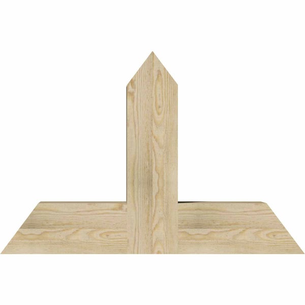 Ekena Millwork Portland Rough Sawn Timber Gable Bracket, Douglas Fir, 36"W x 24"H x 6"D x 6"F, 16/12 Pitch GBW036X24X0606POR00RDF - main